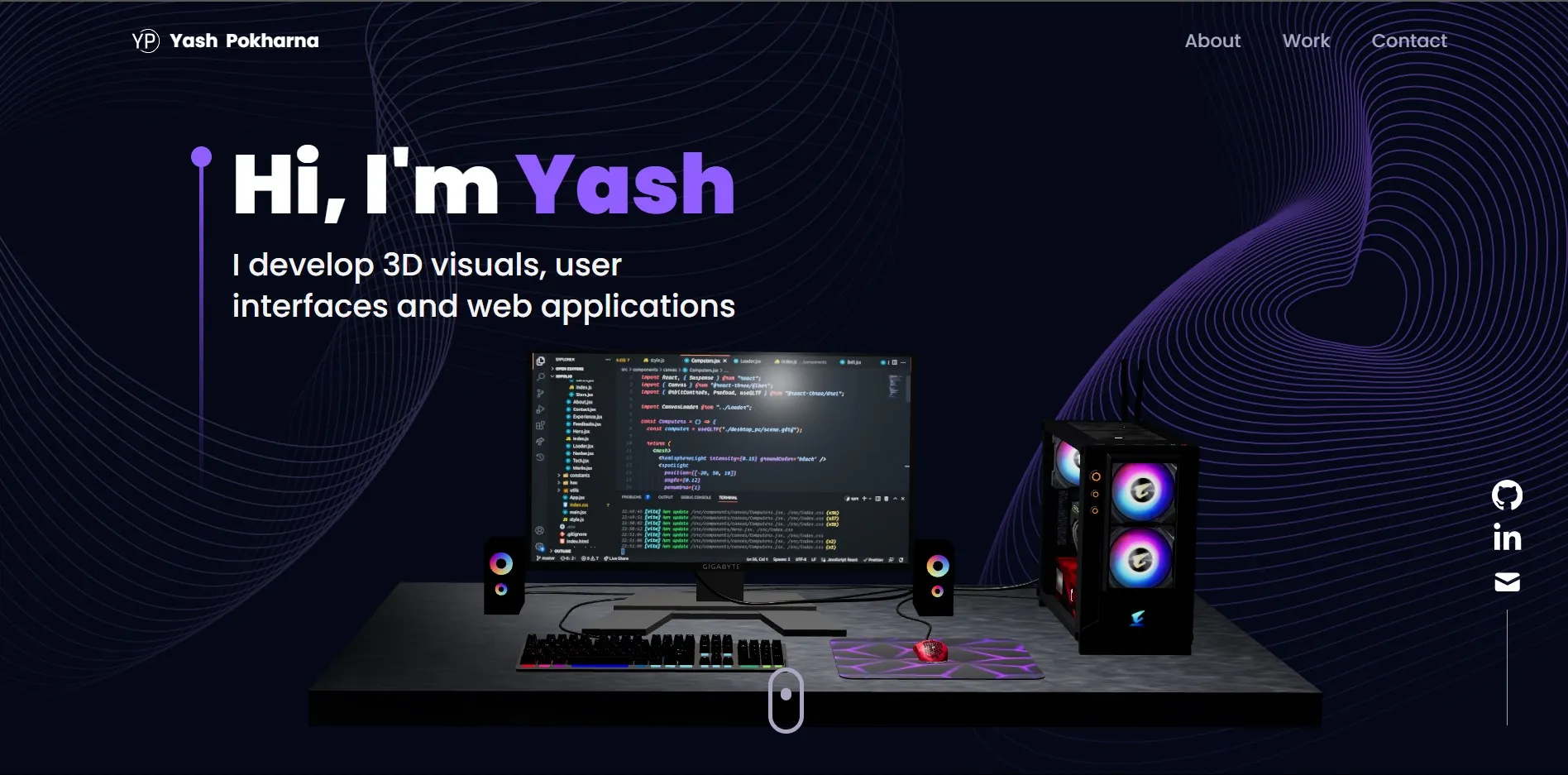 3D Folio website preview